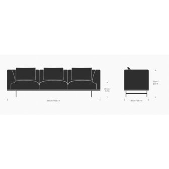 Vipp 610 Loft sofa 3-zitter