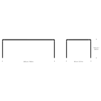 Vipp 971 tafel, gerookt eiken blad - SHOWROOM MODEL