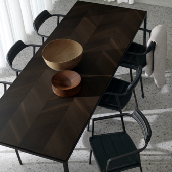 Vipp 971 tafel, gerookt eiken blad - SHOWROOM MODEL