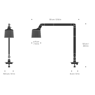 Vipp 521-INSERT bureaulamp met inzetstuk