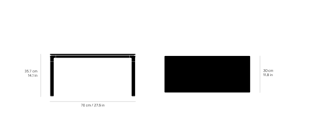 Vipp 426 Salontafel 30x70cm