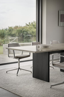Vipp 496 Cabin rechthoekige eettafel, donker eiken