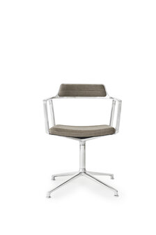 Vipp 452 Swivel met glijders, gepolijst frame met Tide dark sand stof 