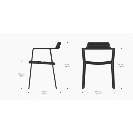 Vipp 451 aluminium stoel, zwart leer