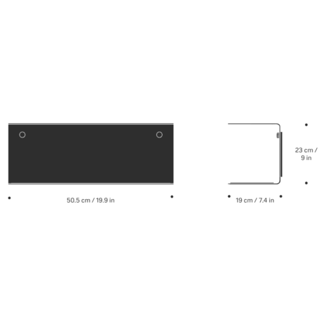 Vipp 921 kleine wandschap, zwart