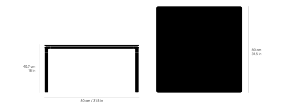 Vipp 427 Salontafel 80x80cm