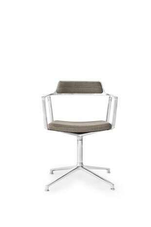 Vipp 452 Swivel met glijders, gepolijst frame met Tide dark sand stof 