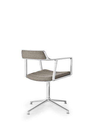 Vipp 452 Swivel met glijders, gepolijst frame met Tide dark sand stof 